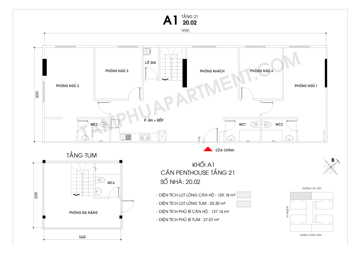 Căn hộ Penthouse A1-20.02 Tam Phú Apartment